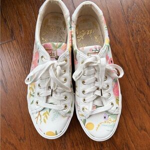 Keds Rifle Paper Co Pastel Floral Canvas Sneakers 9.5